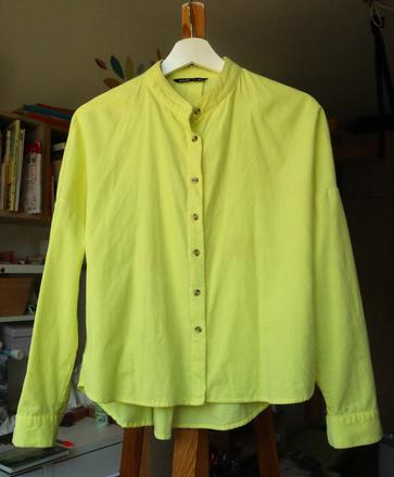 Citrónovo žltá menčestrová košeľa, house,l