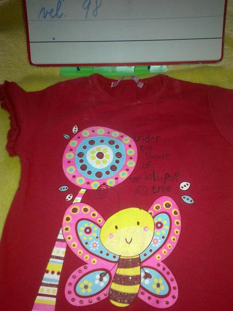 Tricko kratky rukav cerveny, 98