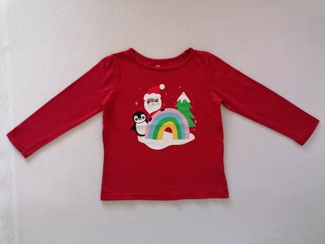 Tricko 98/104 so zimnym motivom, h&m,98