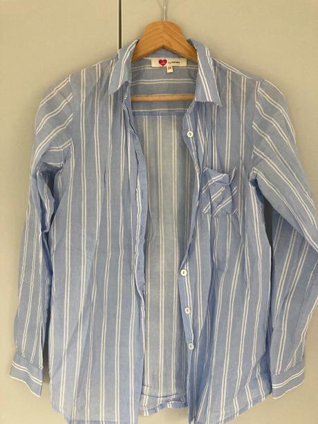 Bledomodrá pruhovaná košeľa, xs