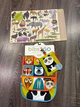 Crocodile creek detske podbradniky a prestieranie, 