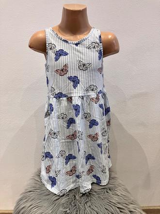 Dievčenské šaty s motýľmi (122-128), h&m,122