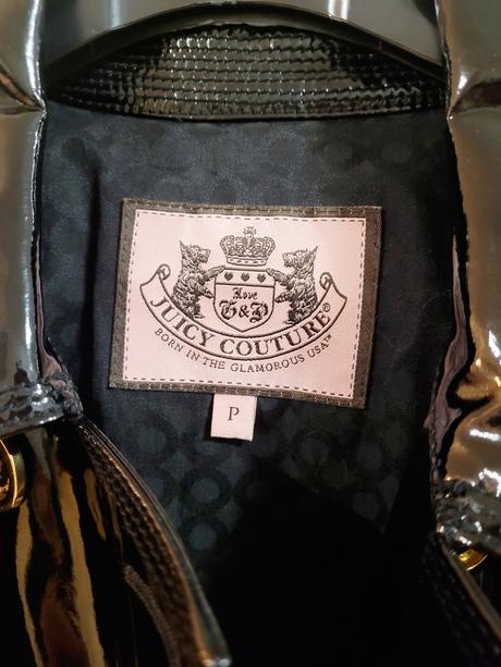 Cierna leskla bunda juicy couture, xs