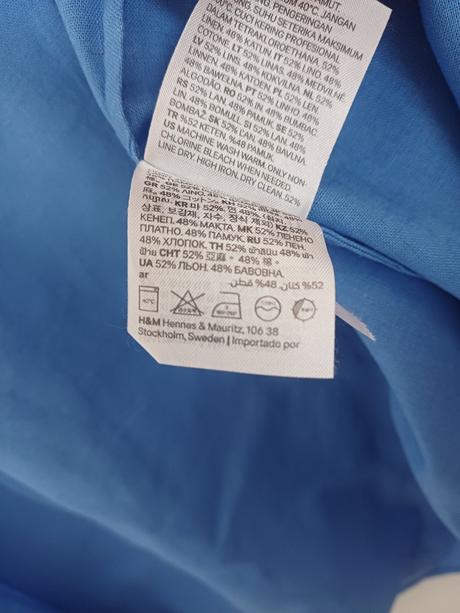 Dámska modrá košeľa, h&m,48