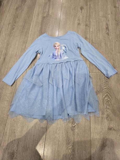 Šaty frozen elza trblietavé, h&m,128