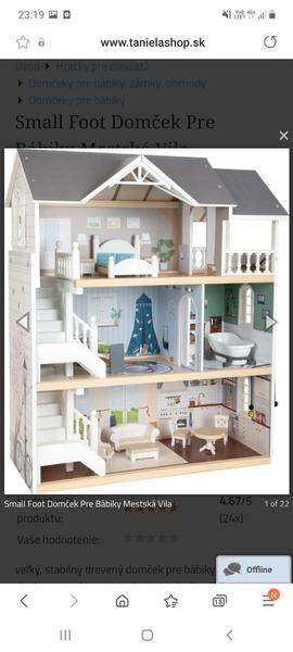 Drevený domček pre bábiky