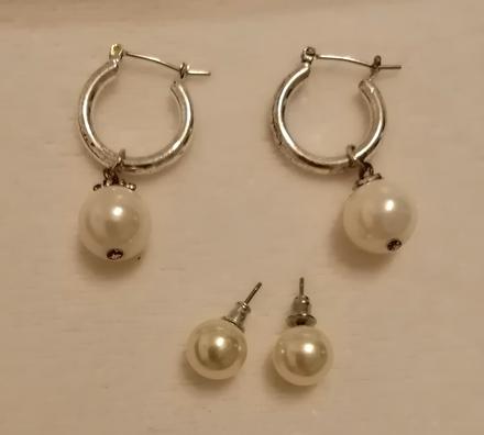 2 páry perličkové náušnice,