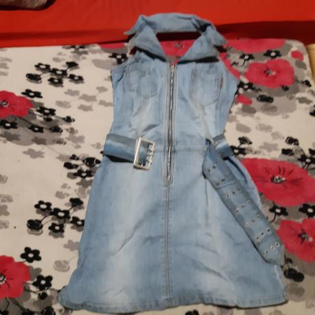 Damske riflove šaty, l