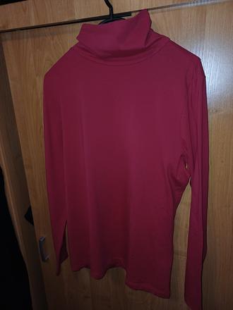 Dámsky červený bavlnený rolák xxl, xxl