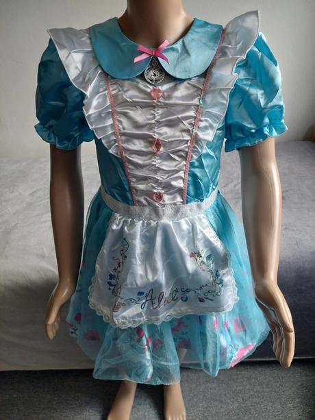 Alica v krajine zázrakov komplet kostým 122-128,