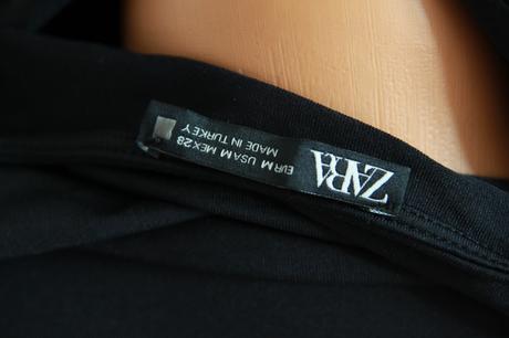 Čierne body tričko, zara, m