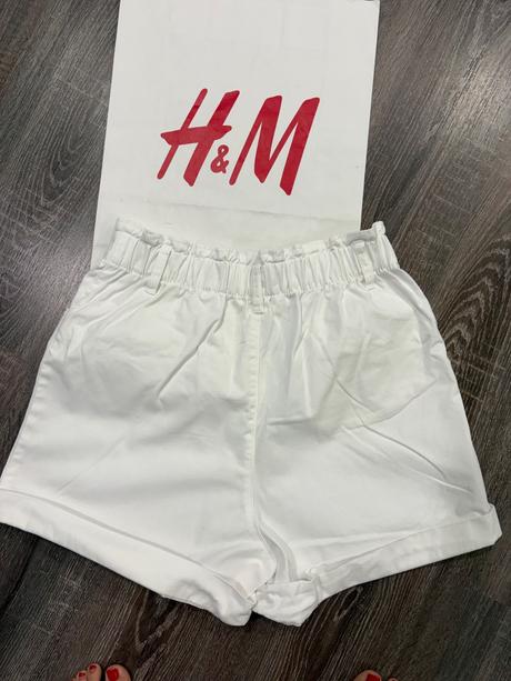 H&m riflove biele kratasy s, h&m,s