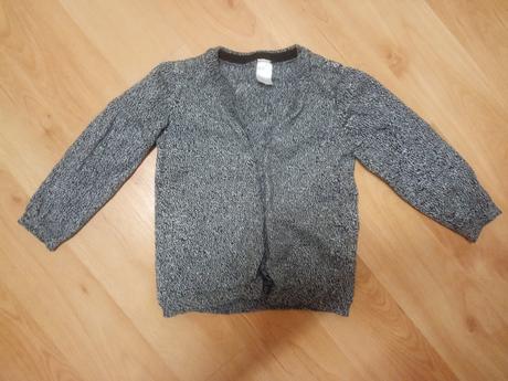 Melírovaný sivý svetrík, h&m,92