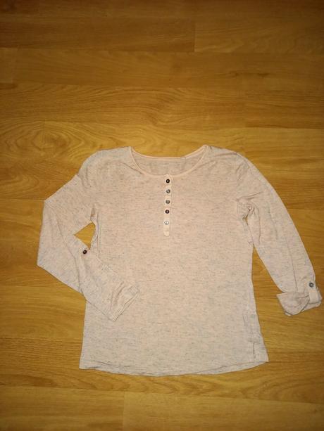 Tenké triko s roll-up rukávmi 134/140, c&a,134