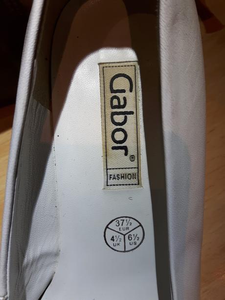 Biele lodičky, 2x nosené, č. 37 1/2, gabor,37