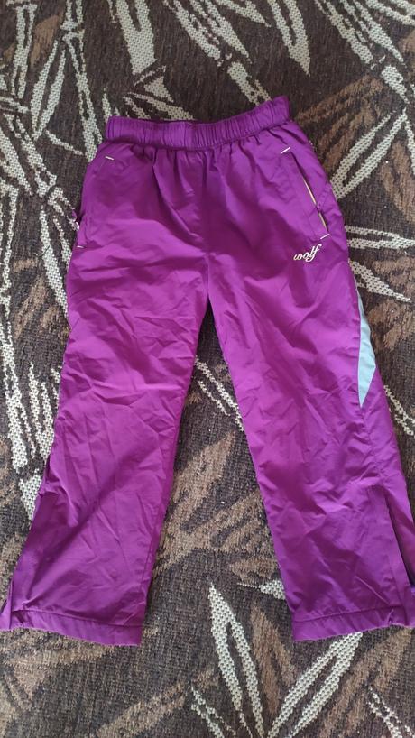 Dievcenske zateplene nohavice, wolf,110