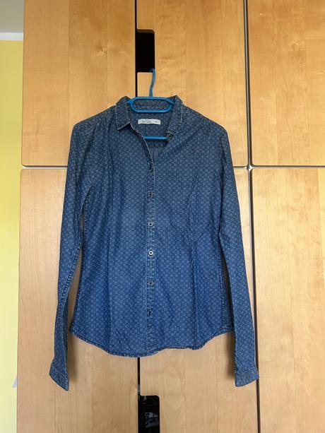 Jemná rifľová košeľa, kenvelo,xs