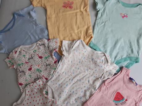 Balík body 80 krátky rukáv 7kusov, f&f,80