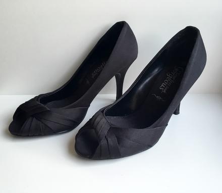 Čierne saténové lodičky new look- veľ 36- 1x použ, new look,36