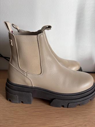 Kožené čižmy tommy hilfiger, tommy hilfiger,37