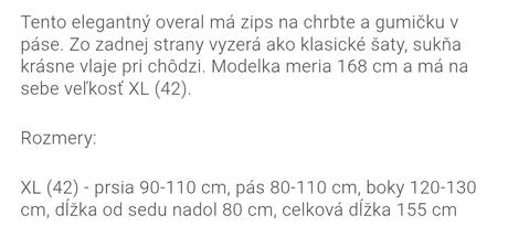 Staroružový overal-šaty, 42