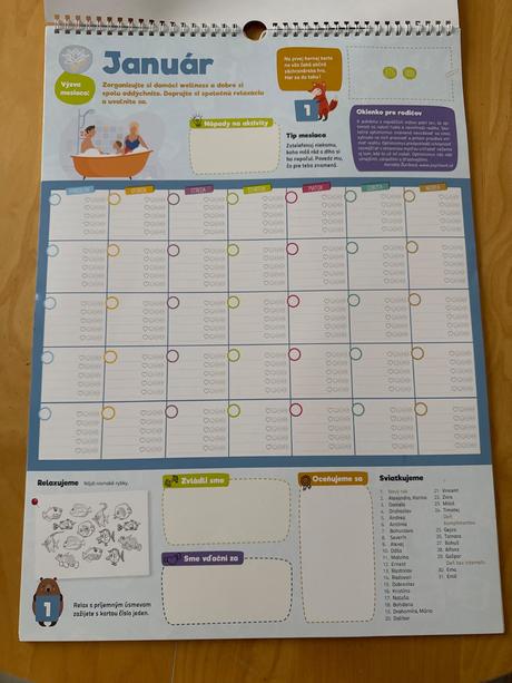 Rodinny kalendar vztahovo,