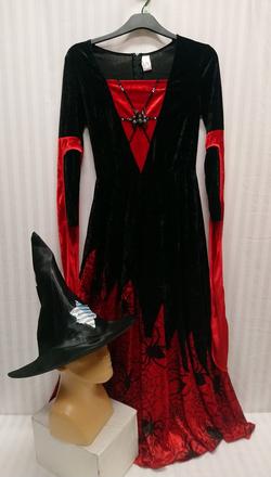 2-dielny kostým červená pavúčia žena, fries, s-m,