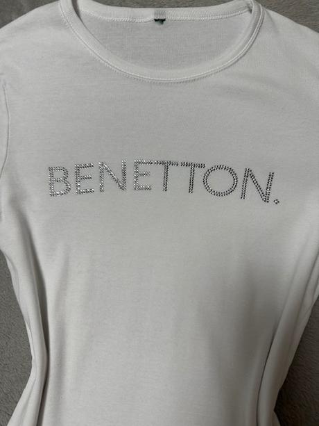 Tričko s dlhým rukávom mierne vrúbkované benetton, benetton,m