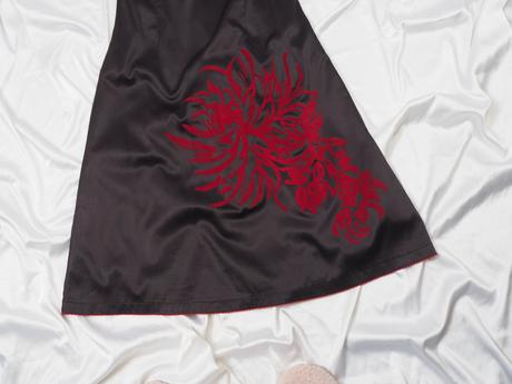 Čierne saténové šaty jane norman, 36