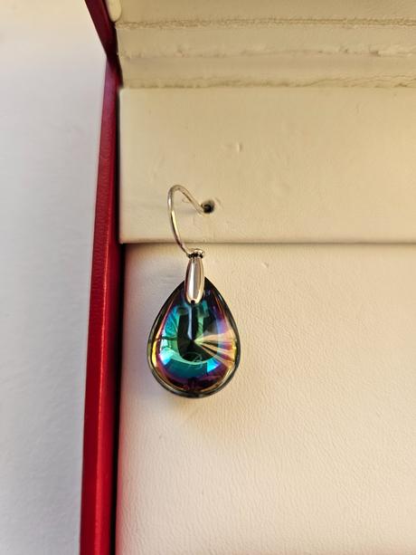 Baccarat psydélic blue scarabee náušnice,