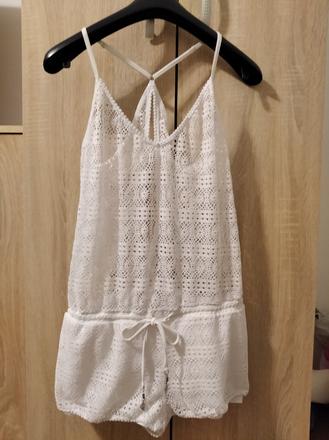 Krajkový biely  overal, m