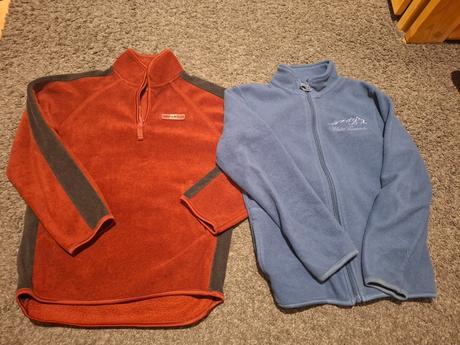 2x flisove mikiny, 128