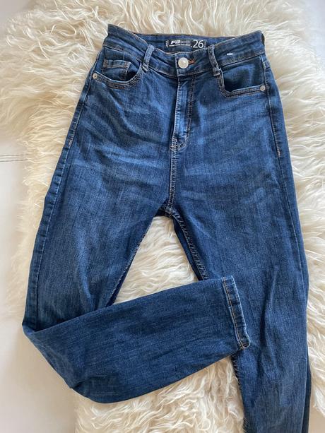 Vysoký pas skiny jeans, fishbone,s