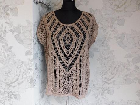 Damsky pekny azurovy pulover, 36