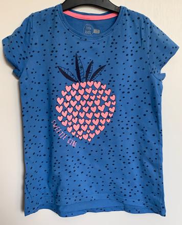 Little kids modré tričko so srdiečkami, 134
