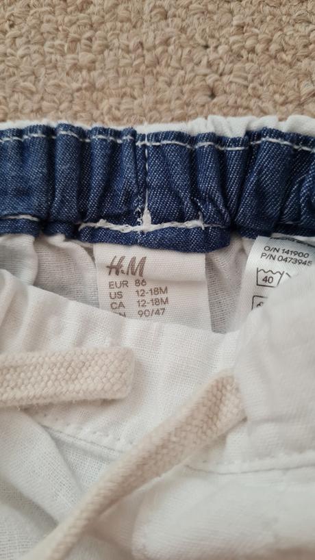 Letne nohavice h&m s lanom, h&m,86