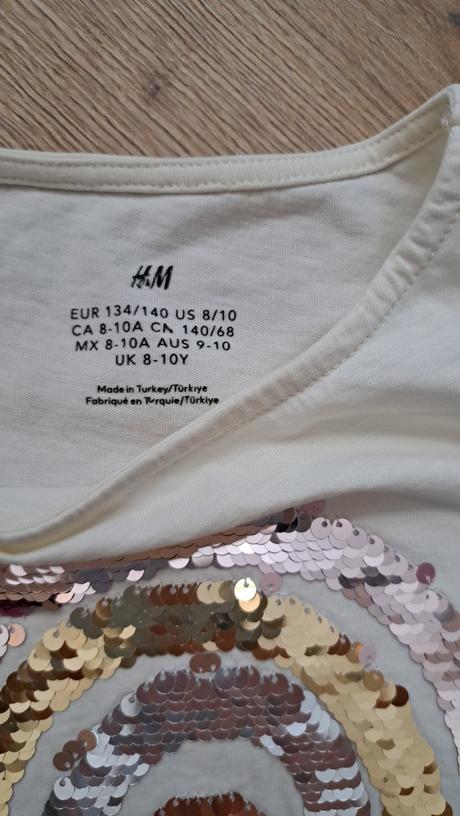 Tričko s flitrami, h&m,140
