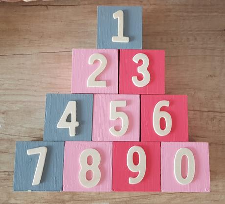 Drevene kocky cisla, 