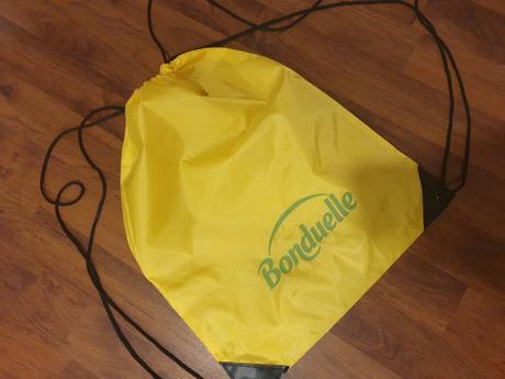 Žltý batoh na chrbát bonduelle, 