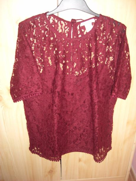 Čipkované triko, h&m,38