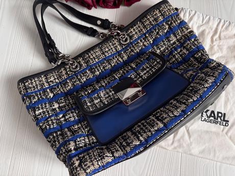 Karl lagerfeld - tvídová kabelka, karl lagerfeld