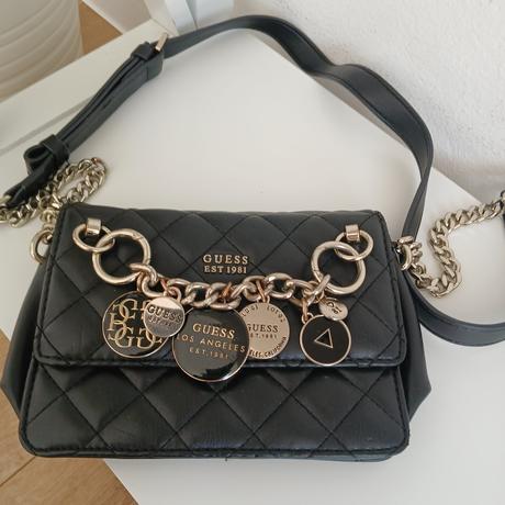 Čierna malá crossbody kabelka guess, guess