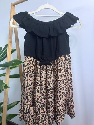 Next štýlové šaty s leopardím vzorom veľ. 116, next,116