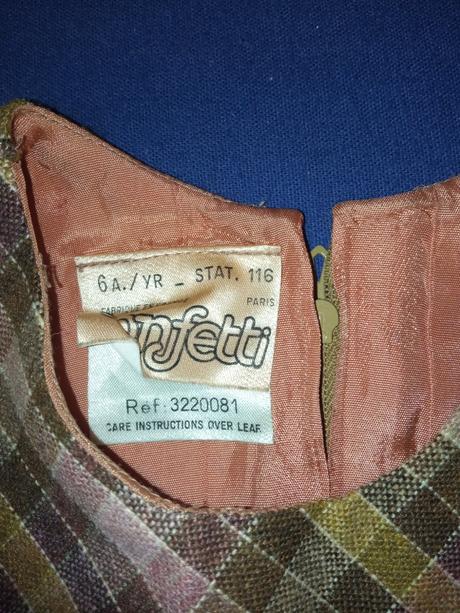 Hrubé teplé šaty karovane flanelove, 116