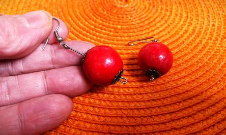 Naturálne drevené náušnice, 