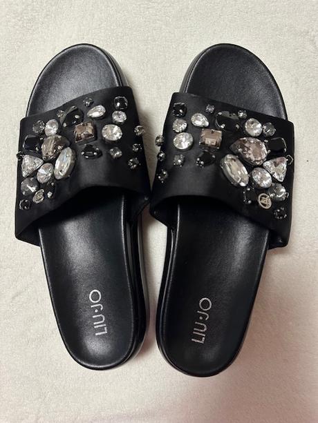 Čierne šľapky s kameňmi zn. liu jo originál, liu jo,40