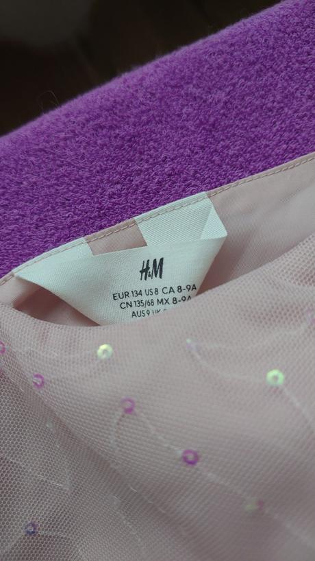 Nádherné tylové šaty s flitrami, h&m,134