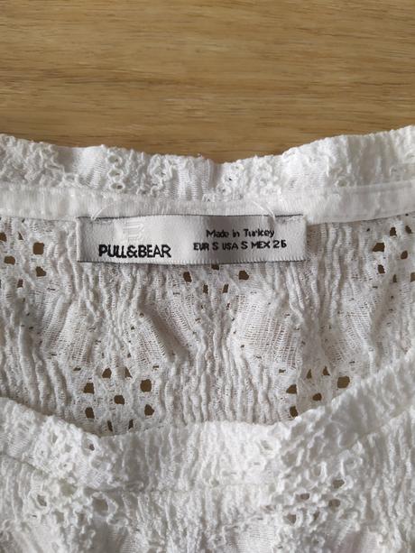 Madeirový top s volánmi, pull&bear,s