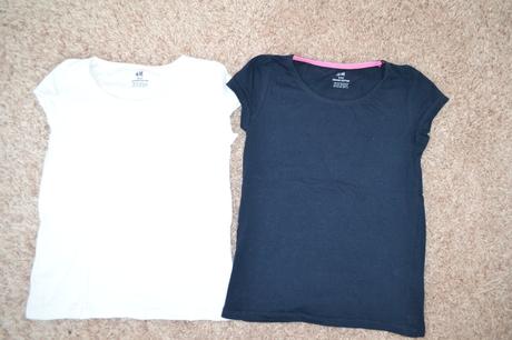 2x trička 122/128, h&m,122