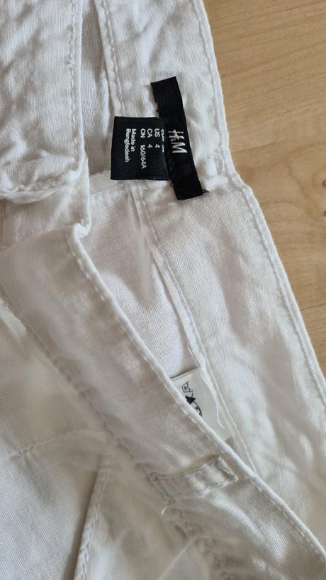 Nohavice 55 ľan, 45 bavlna, h&m,34
